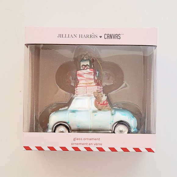 Jillian Harris X CANVAS Christmas Car Ride Glass Ornament NEW - Picture 2 of 11